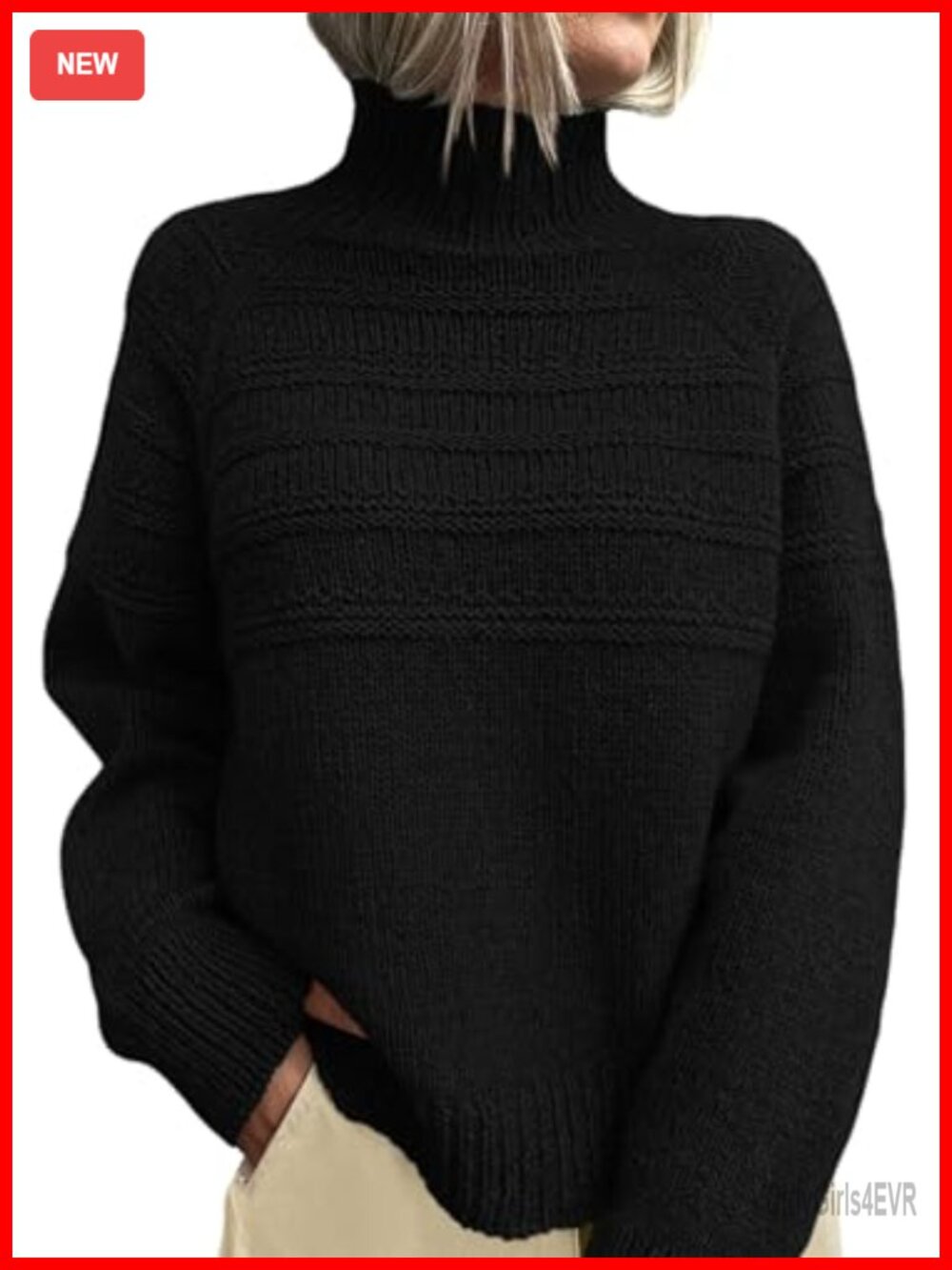 Chunky Knit Pullover Sweater Mock Neck Long Sleeve